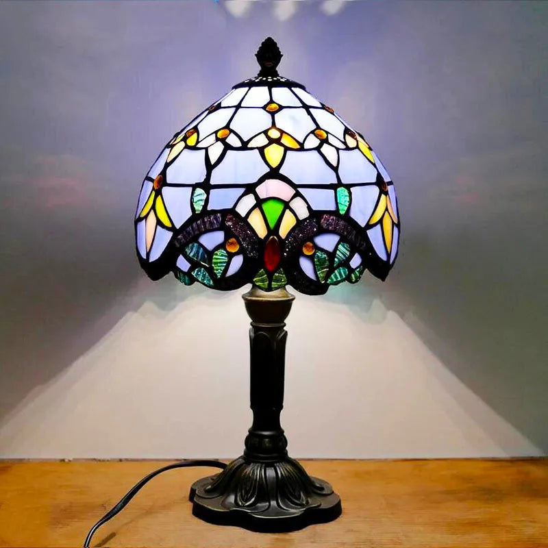Lampe de Tisch Vintage Tiffany Violett