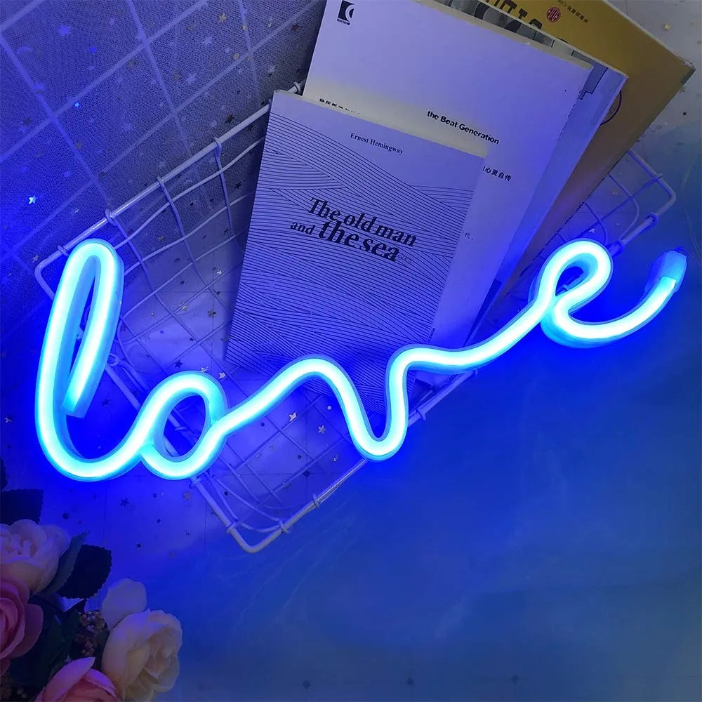 Nachttischlampe Neon LOVE