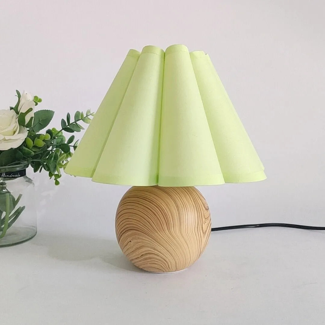Nachttischlampe Vintage Holz