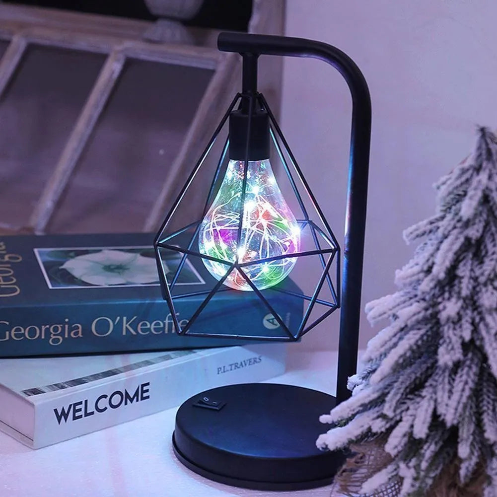 Batterielose industrielle Nachttischlampe