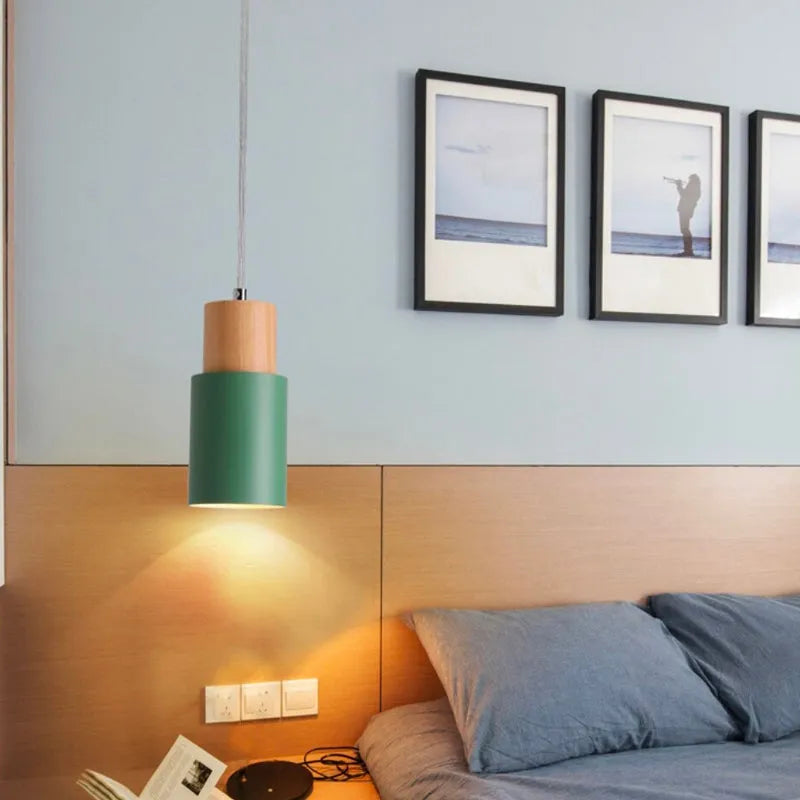 Hängelampe Nachtisch Holz