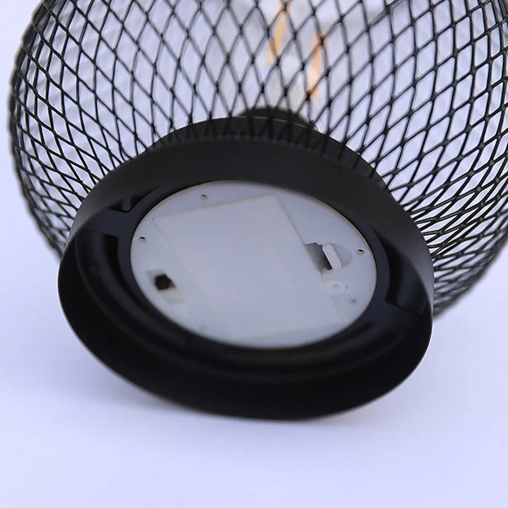 Industrielle Nachttischlampe Käfig