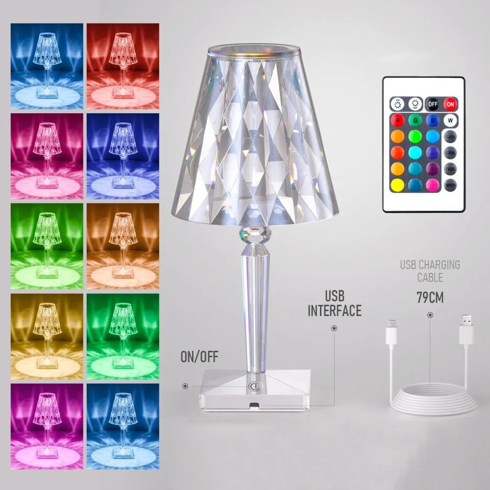 LED-Nachttischlampe Diamant