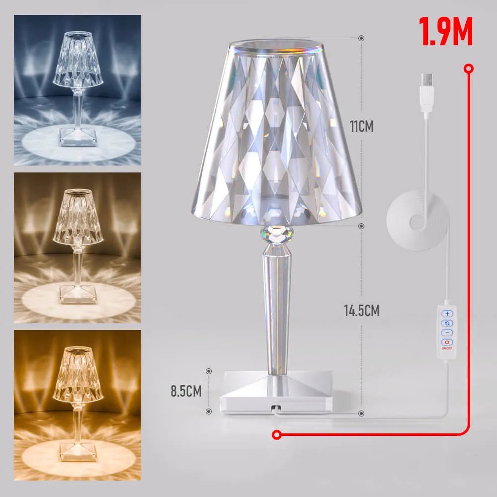 LED-Nachttischlampe Diamant