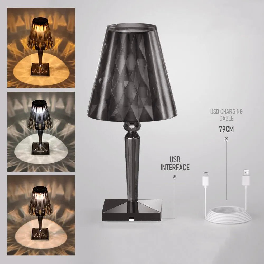 LED-Nachttischlampe Diamant