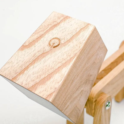 Nachttischlampe Hund Holzform