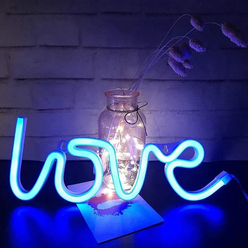 Nachttischlampe Neon LOVE