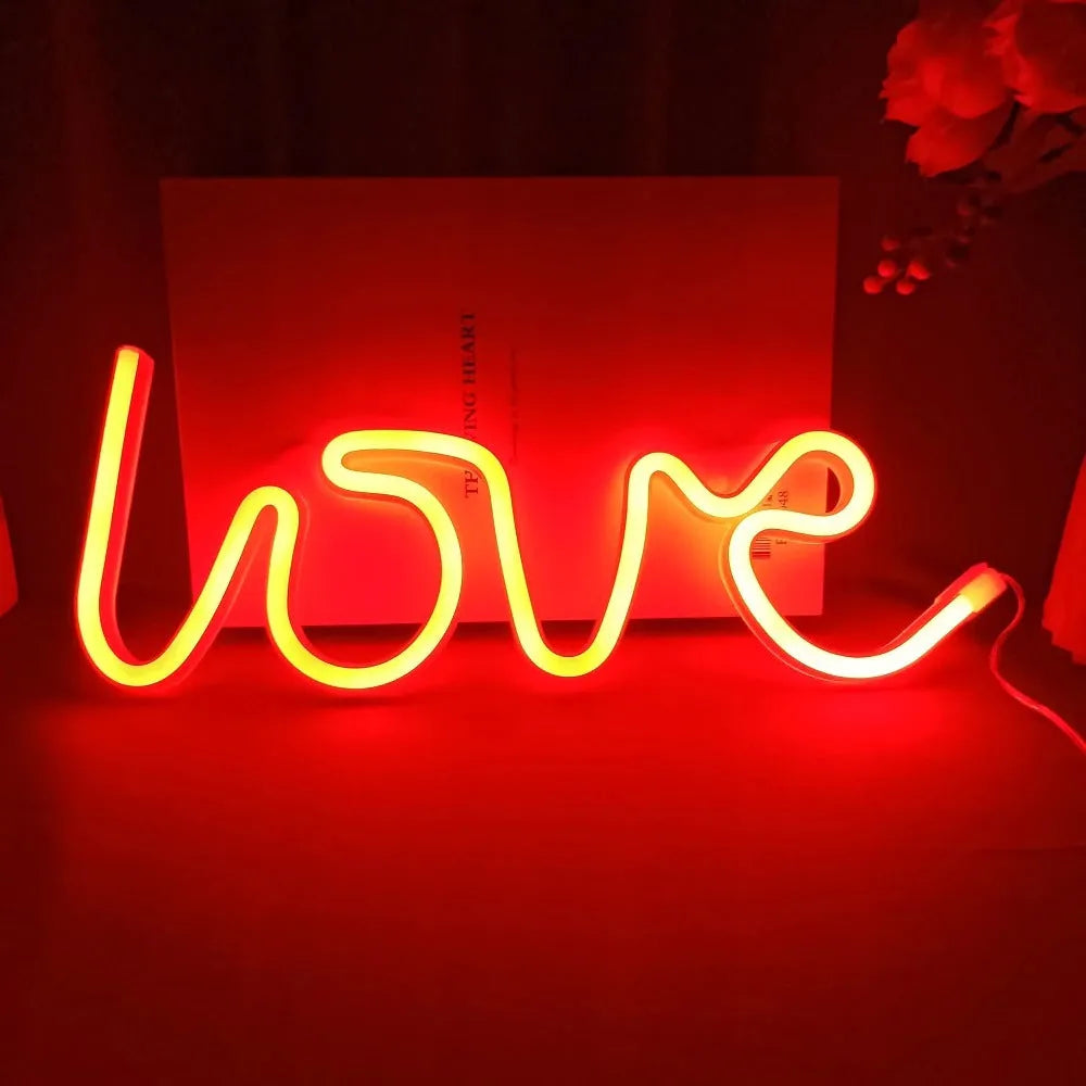 Nachttischlampe Neon LOVE
