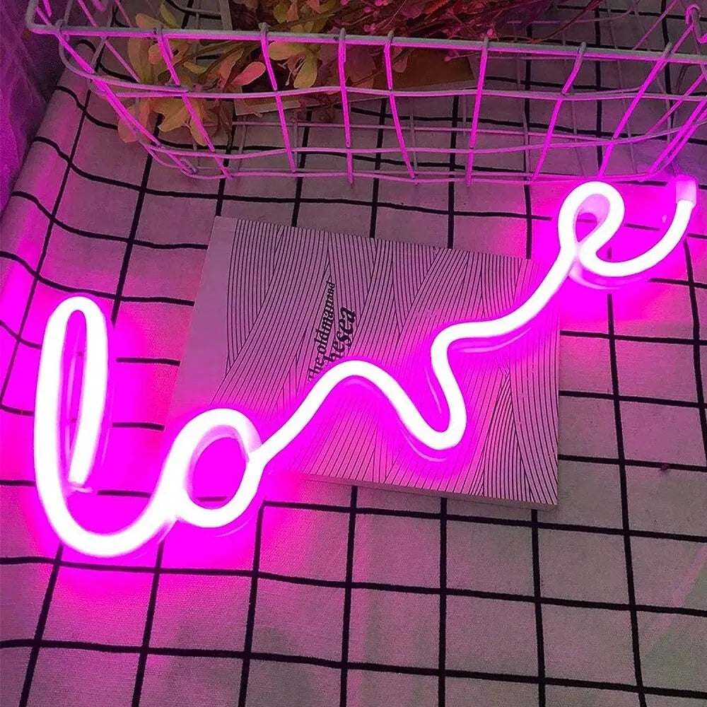 Nachttischlampe Neon LOVE