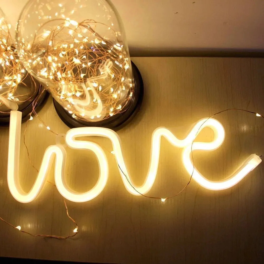 Nachttischlampe Neon LOVE