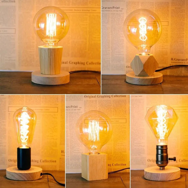 Nachttischlampe Vintage Edison