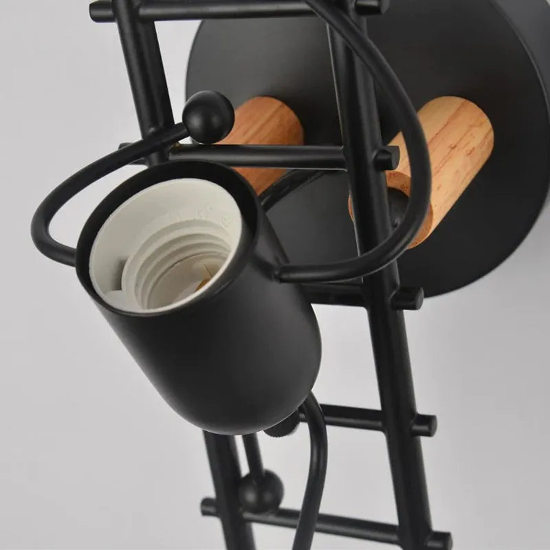 Originale industrielle Wand Nachttischlampe