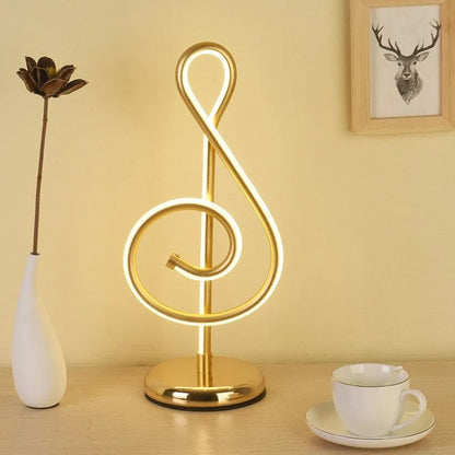 Originelle Nachttischlampe Goldene Note