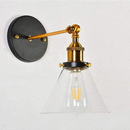 Vintage Wandleuchte aus Glas
