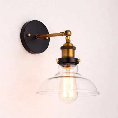 Vintage Wandleuchte aus Glas