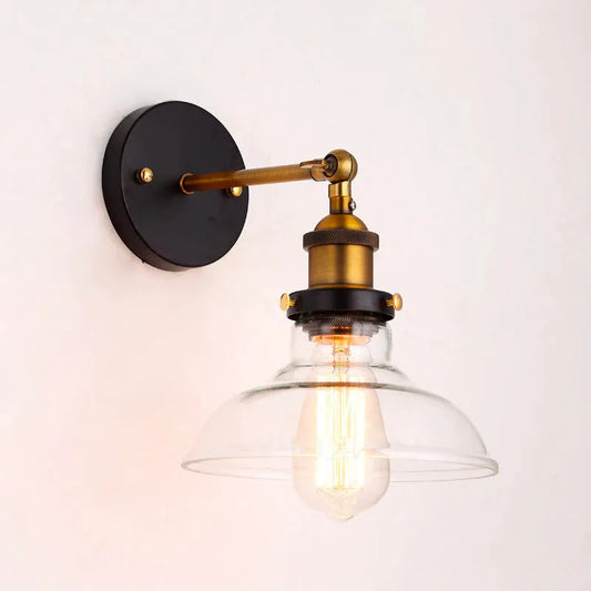 Vintage Wandleuchte aus Glas