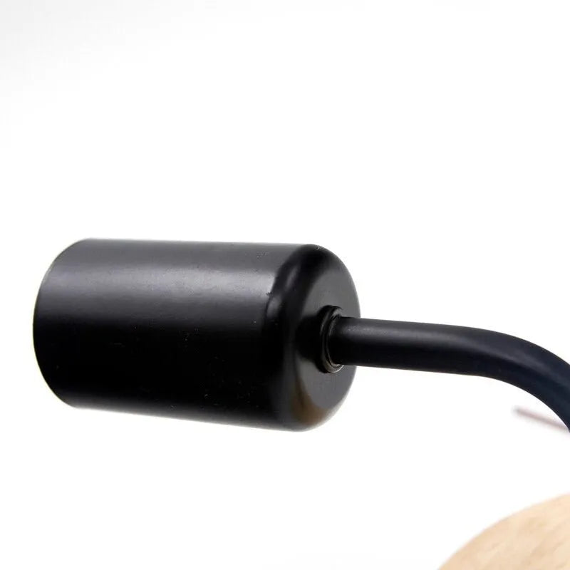 Wandleuchte Holz und Schwarz/Weiß