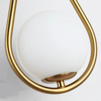 Wandleuchte Kugel Goldmetall