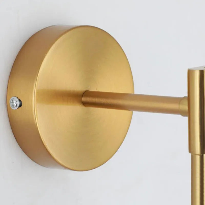 Wandleuchte Kugel Goldmetall