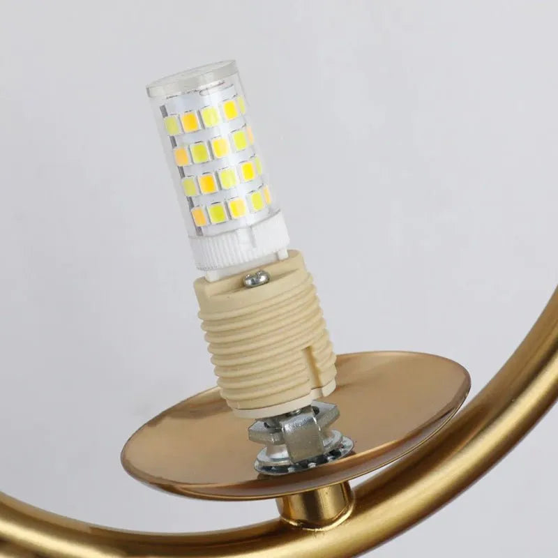 Wandleuchte Kugel Goldmetall